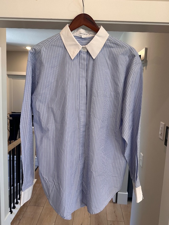 True American Tops - Good American Pinstripe Button Down